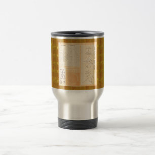 REIKI Healing Gold : Symbols Signs CRYSTAL Gold Travel Mug