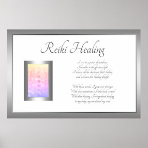 Reiki Healing Poem Art design Poster