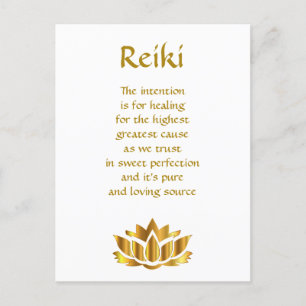 Reiki Healing Poem Postcard