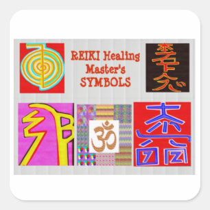 REIKI Healing Symbol ART ReikiHealing ReikiMaster Square Sticker