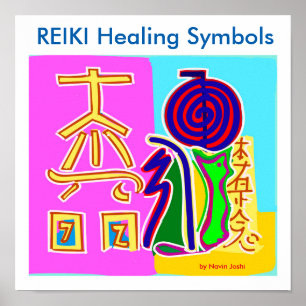REIKI Healing Symbols 2016 by Master Navin Joshi Poster