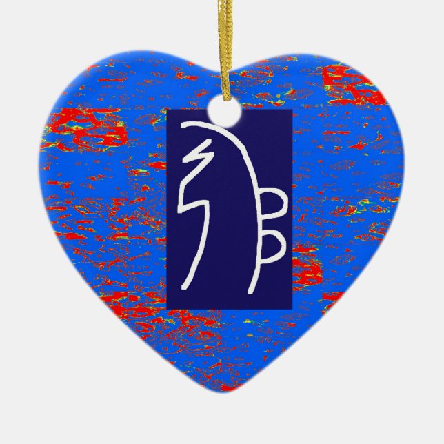 REIKI Healing Symbols  TEMPLATE Health Wellbeing Ceramic Tree Decoration (Front)