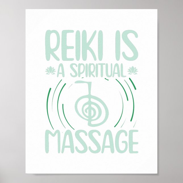 Reiki is a spiritual massage | Gift Idea Poster (Front)