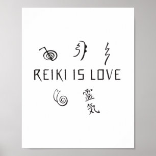 Reiki is love   Spirituality Therapy Gifts Poster