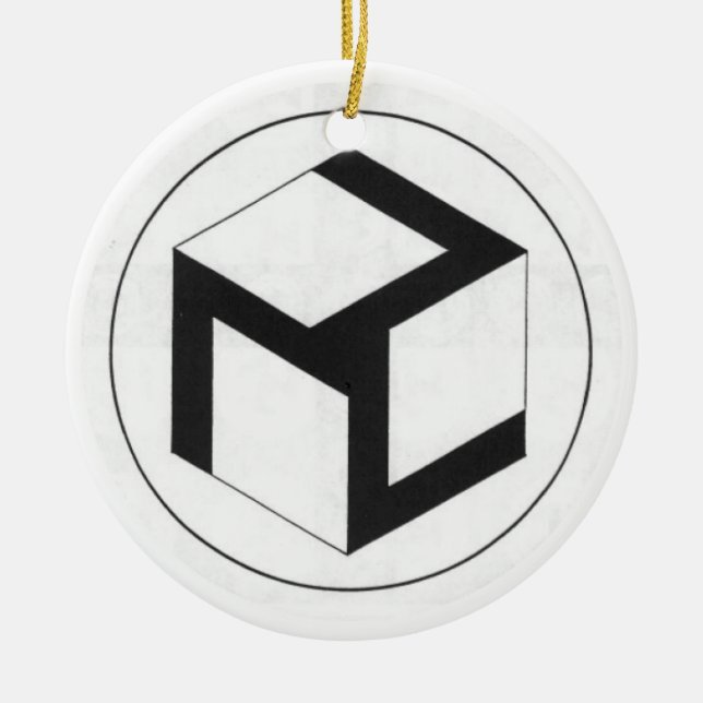 Reiki Kanji and Female Antahkarana Ceramic Tree Decoration (Front)