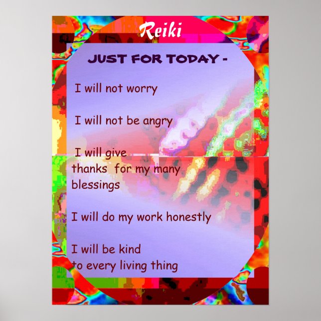 REIKI Karuna Healing Master's Symbols Poster (Front)