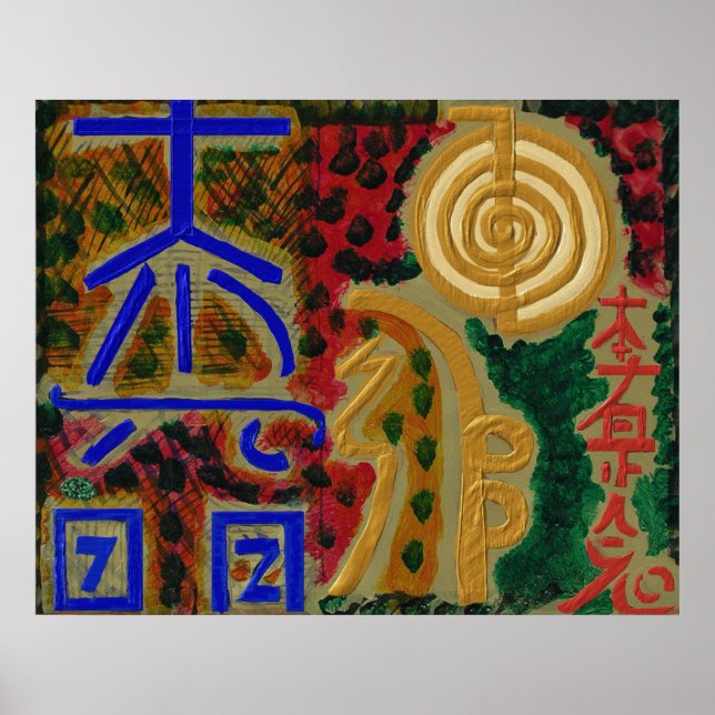REIKI Karuna Healing Master's Symbols Poster (Front)