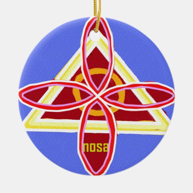 Reiki Karuna Ommantra : NOSA Ceramic Tree Decoration (Front)