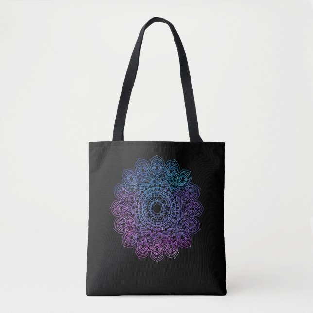 Reiki Mandala Spiritual Healing Chakra Meditation Tote Bag (Front)