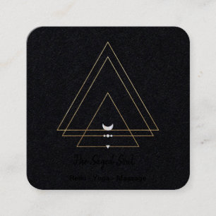 Reiki, Massage, Yoga Sacred Geometric Square Business Card