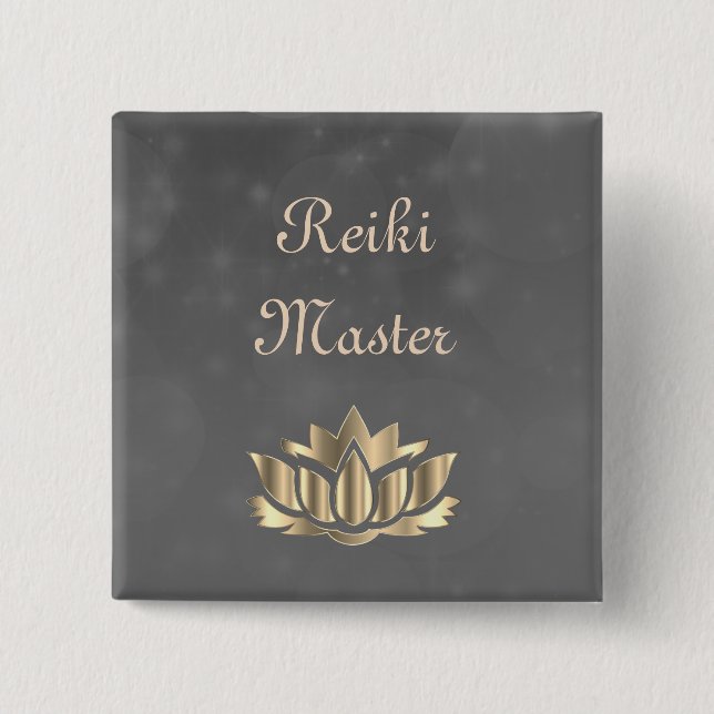 Reiki Master 15 Cm Square Badge (Front)