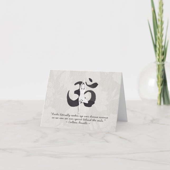 Reiki Master and Yoga Mediation Instructor Quotes Card (Front)
