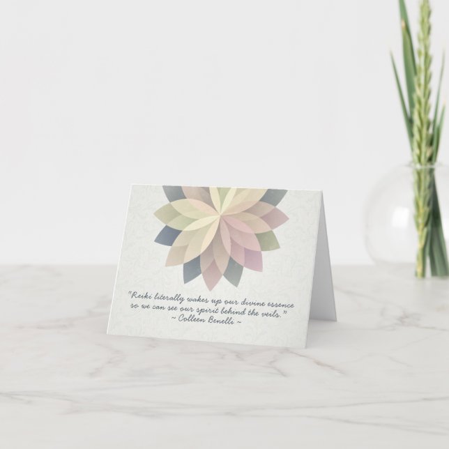 Reiki Master and Yoga Mediation Instructor Quotes Card (Front)