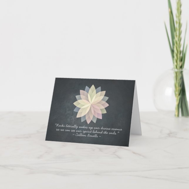 Reiki Master and Yoga Mediation Instructor Quotes Card (Front)