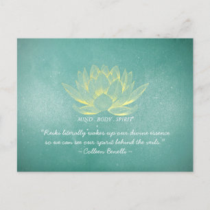 Reiki Master and Yoga Mediation Instructor Quotes Postcard