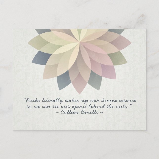 Reiki Master and Yoga Mediation Instructor Quotes Postcard (Front)