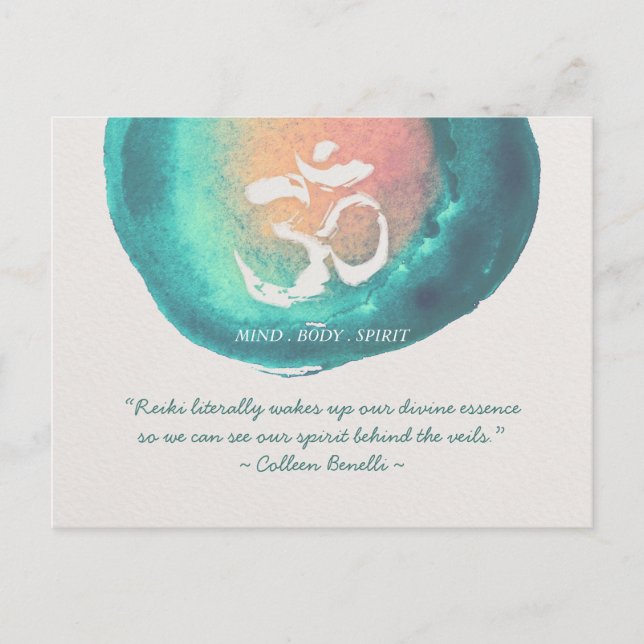 Reiki Master and Yoga Mediation Instructor Quotes Postcard (Front)