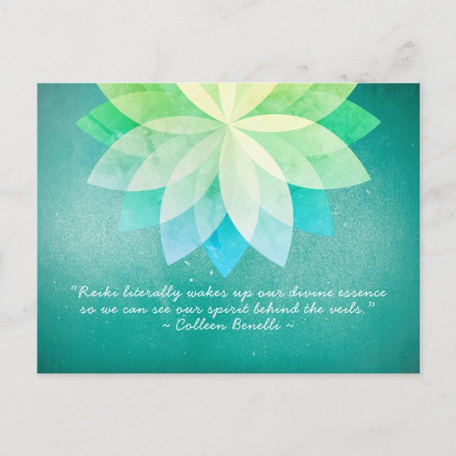 Reiki Master and Yoga Mediation Instructor Quotes Postcard (Front)