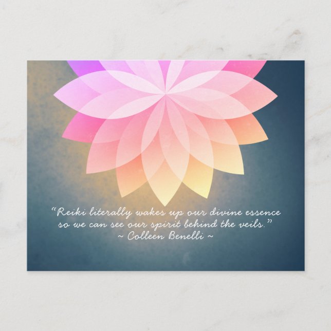 Reiki Master and Yoga Mediation Instructor Quotes Postcard (Front)