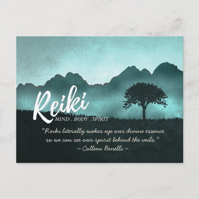 Reiki Master and Yoga Mediation Instructor Quotes Postcard (Front)