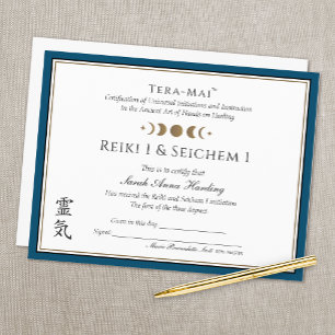 Reiki Master Certificate of Completion Award