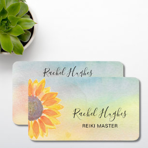 Reiki Master Colourful Business Card