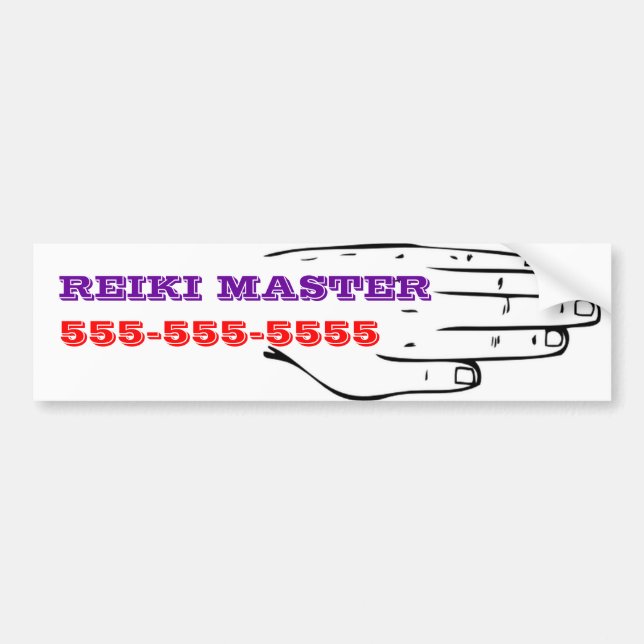 Reiki Master Customisable Bumper Sticker (Front)