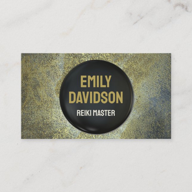 Reiki Master Energy Healer Spiritual Yoga Trainer Business Card (Front)