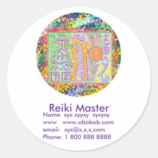 Reiki Master Sales Promotion Classic Round Sticker