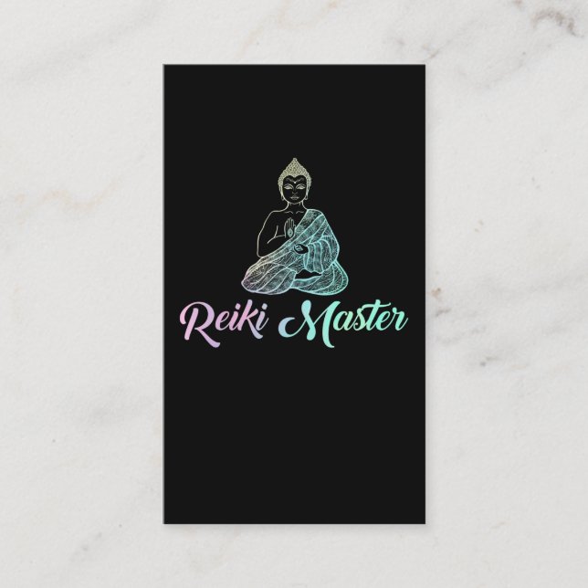 Reiki Master Spiritual Buddha Meditation Business Card (Front)