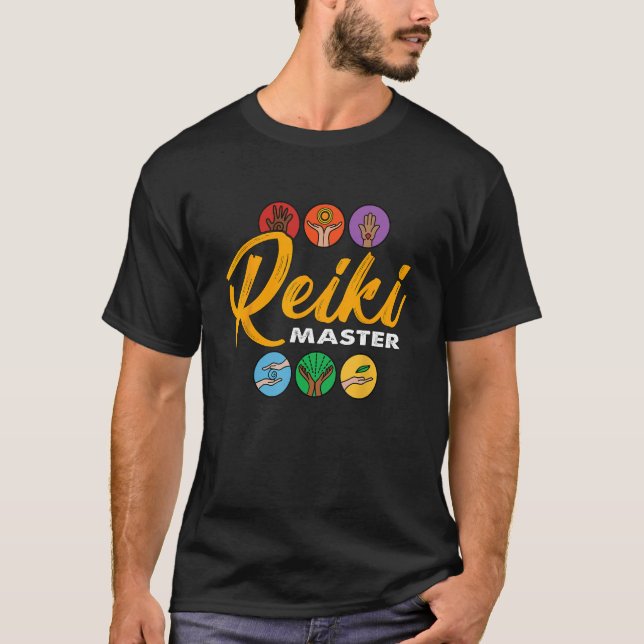 Reiki Master Spiritual Healer Loves Energy Healing T-Shirt (Front)