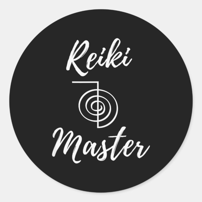 Reiki Master Wellness New Age Chakra Yoga  Classic Round Sticker (Front)
