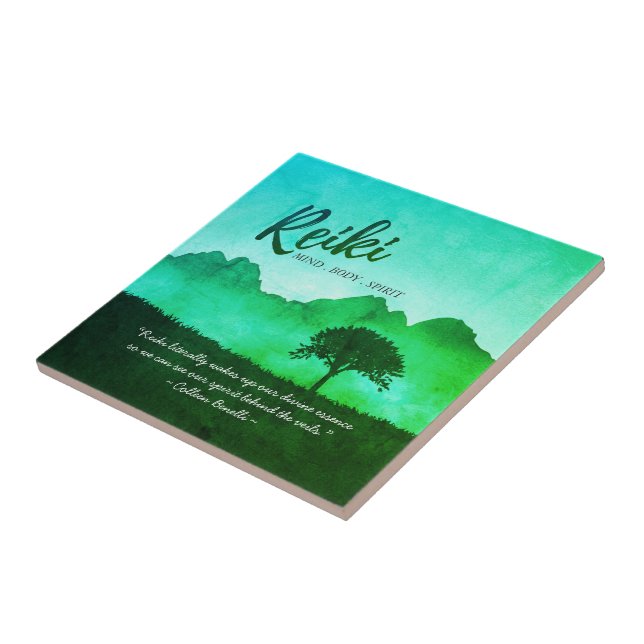 Reiki Master Yoga Mediation instructor Quotes Tile (Side)
