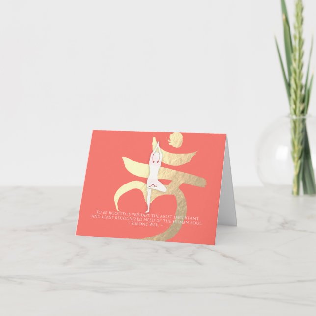 Reiki Master Yoga Mediation Quote Root Chakra Sign Card (Front)