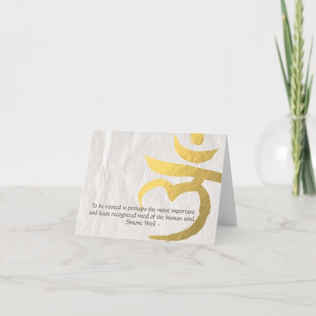 Reiki Master Yoga Mediation Quote Root Chakra Sign Card (Front)