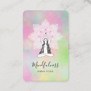 *~*Reiki Meditation Mindfulness QR Mandala Goddess Business Card