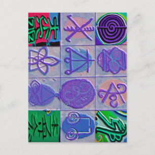 Reiki n Karuna Healing Sign 12 V24 Postcard