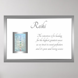 Reiki Poem Art Design Poster