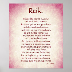 'Reiki' poem art poster