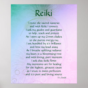 'Reiki' poem art poster