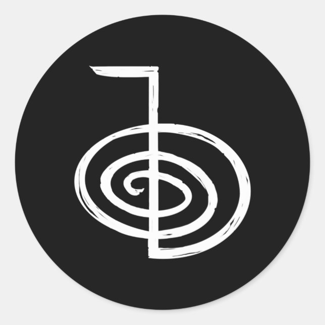 Reiki Powerful Energy Symbol For Or Classic Round Sticker (Front)