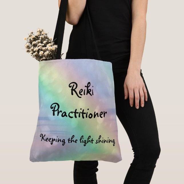 Reiki Practitioner design Tote Bag (Close Up)