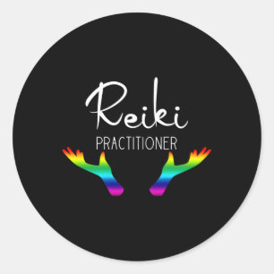 Reiki Practitioner Holistic Energy Healing Classic Round Sticker