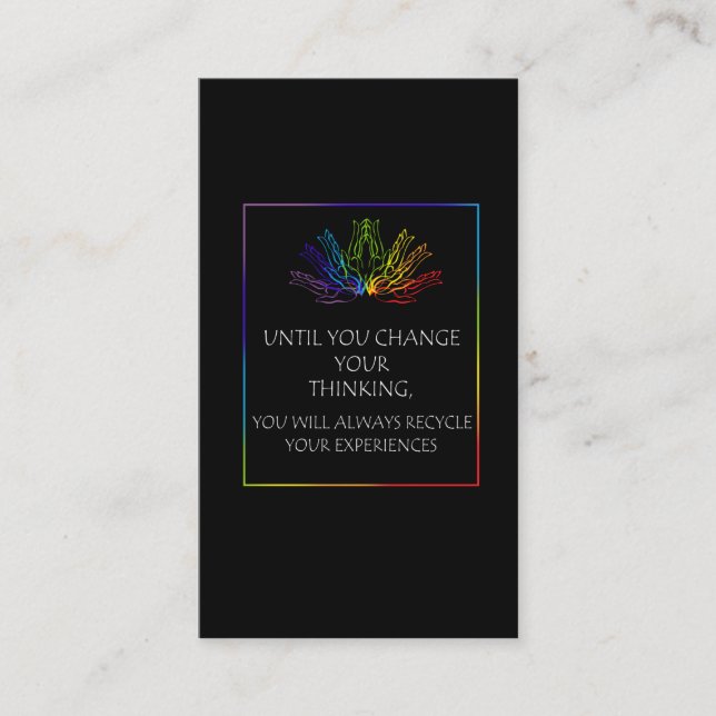 Reiki Practitioner Spiritual Chakra Meditation Business Card (Front)