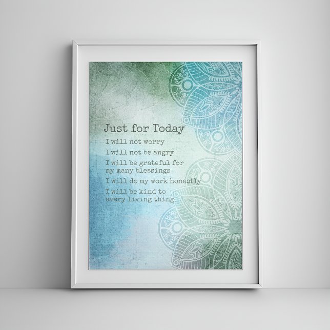 Reiki Prayer - 5 Daily Principles Poster (Creator Uploaded)