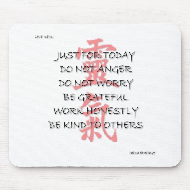 REIKI PRICIPLES IN ENGLISH AT YOUR FINGERTIPS!!! MOUSE MAT (Front)