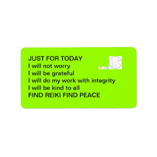 Reiki Principle Labels