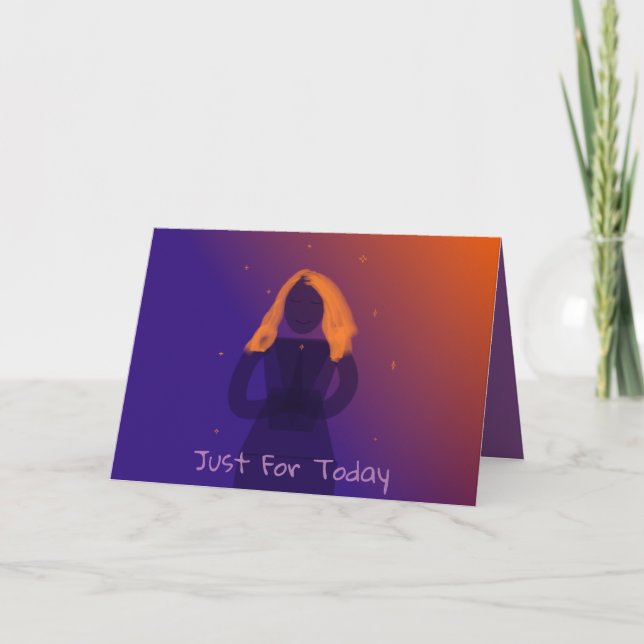 Reiki Principles Greeting Card (Front)