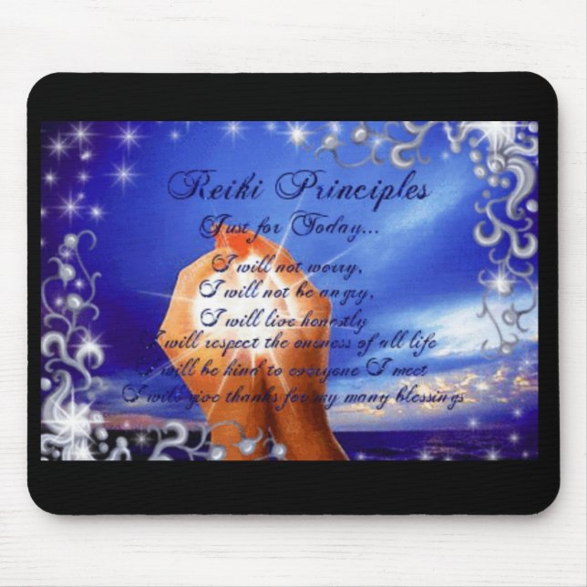 Reiki Principles Mouse Mat (Front)