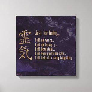 Reiki Principles - Reiki Precepts Canvas Print